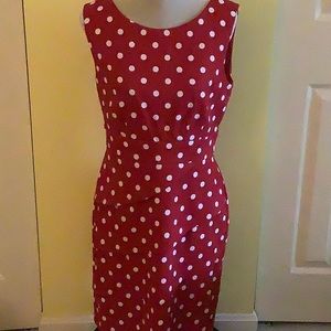 Connected Apparel polka dot dress SZ 12. NWT
